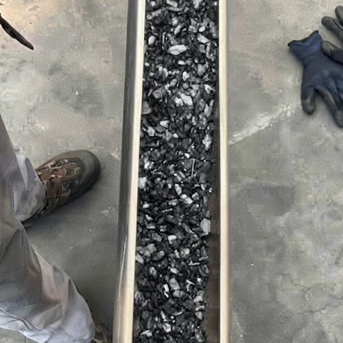 High-purity Gas Calcined Anthracite granules displaying consistent sizing.