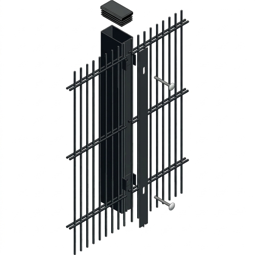 PVC Coated Galvanised Weldmesh Fence