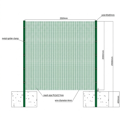 Wire Mesh Fence Installation