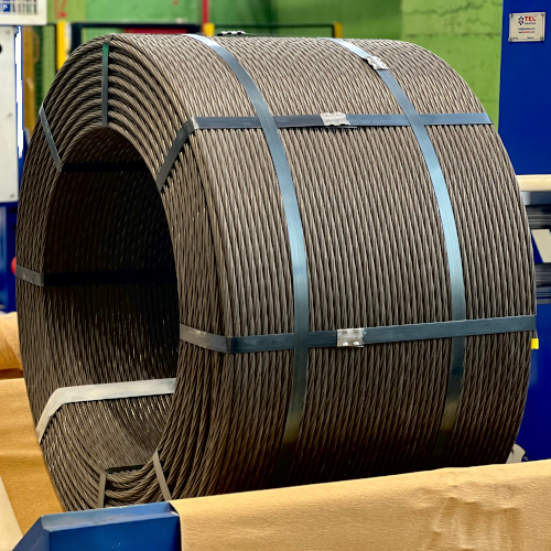 Coiled Prestressed Concrete Strand ready for delivery